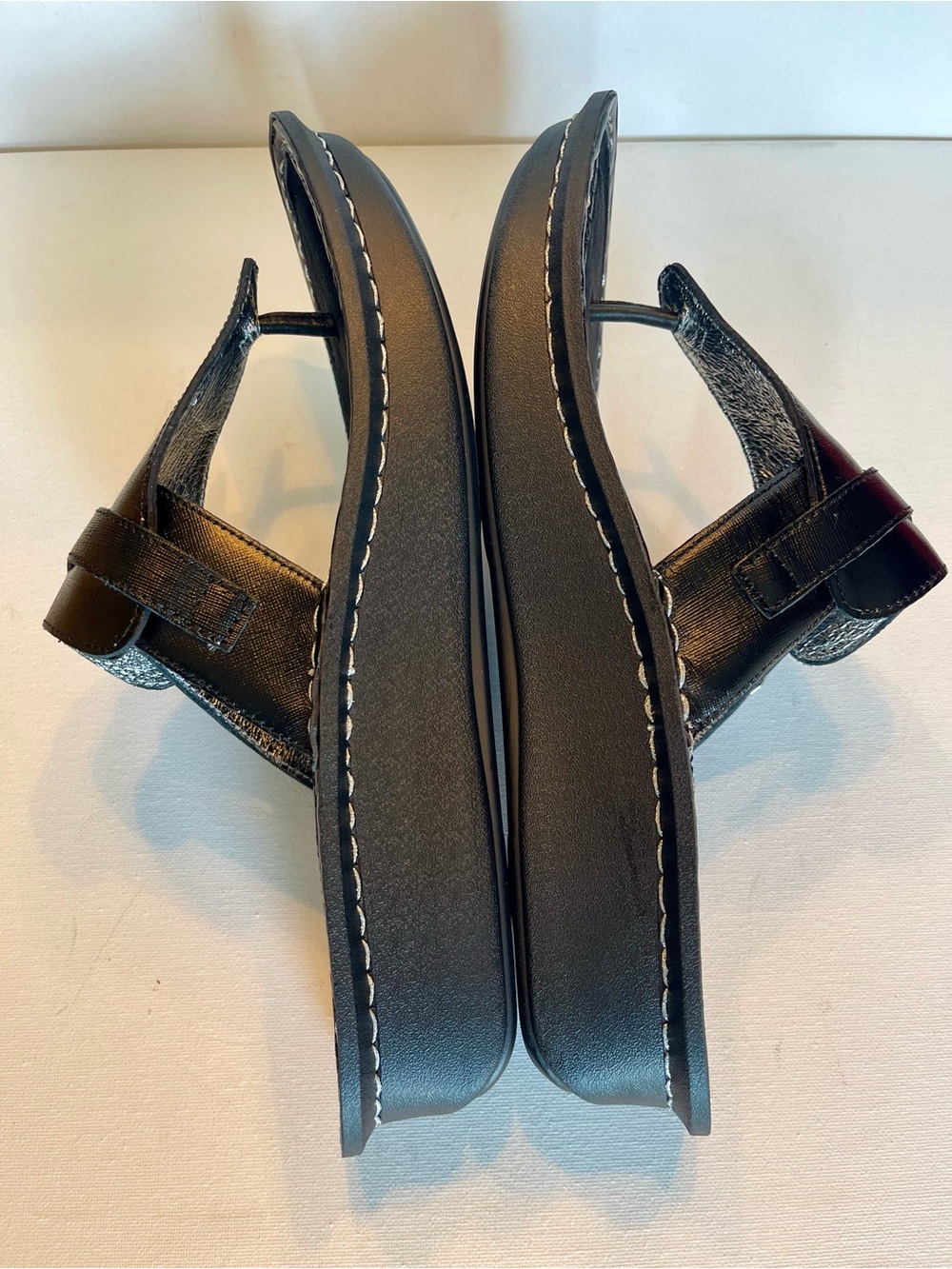 NIB ALEGRIA KENNEDI LEATHER SUEDE PODIATRIC BLACK SANDAL SIZE EU 42 /US. 11.5-12 - Picture 9 of 14
